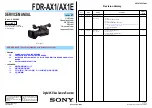 Sony Handycam FDR-AX1 Service Manual preview