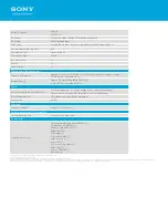 Preview for 4 page of Sony Handycam FDR-AX1 Specifications