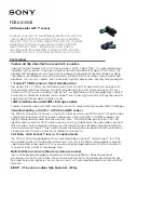 Preview for 1 page of Sony Handycam FDR-AX100 Specifications