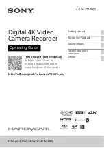 Preview for 1 page of Sony Handycam FDR-AX30 Operating Manual