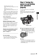 Предварительный просмотр 15 страницы Sony Handycam HDR-AX2000E Operating Manual