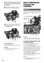 Предварительный просмотр 16 страницы Sony Handycam HDR-AX2000E Operating Manual