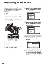 Предварительный просмотр 18 страницы Sony Handycam HDR-AX2000E Operating Manual