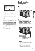 Предварительный просмотр 19 страницы Sony Handycam HDR-AX2000E Operating Manual