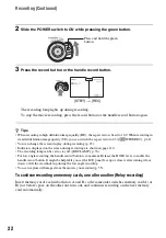 Предварительный просмотр 22 страницы Sony Handycam HDR-AX2000E Operating Manual