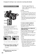 Предварительный просмотр 26 страницы Sony Handycam HDR-AX2000E Operating Manual