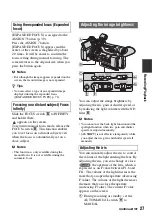 Предварительный просмотр 27 страницы Sony Handycam HDR-AX2000E Operating Manual