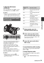 Предварительный просмотр 31 страницы Sony Handycam HDR-AX2000E Operating Manual