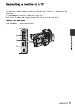 Предварительный просмотр 47 страницы Sony Handycam HDR-AX2000E Operating Manual