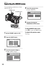 Предварительный просмотр 52 страницы Sony Handycam HDR-AX2000E Operating Manual