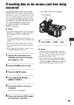 Предварительный просмотр 59 страницы Sony Handycam HDR-AX2000E Operating Manual