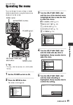 Предварительный просмотр 61 страницы Sony Handycam HDR-AX2000E Operating Manual