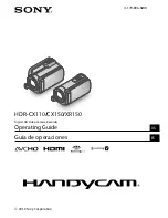 Sony HANDYCAM HDR-CX150 Operating Manual предпросмотр