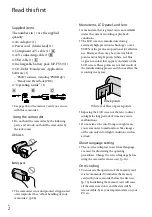 Preview for 2 page of Sony HANDYCAM HDR-CX150 User Manual