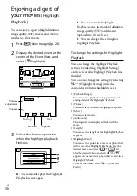 Предварительный просмотр 36 страницы Sony Handycam HDR-CX190E Operating Manual