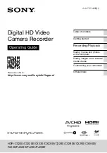 Sony Handycam HDR-CX220E Operating Manual preview