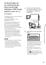 Предварительный просмотр 35 страницы Sony Handycam HDR-CX220E Operating Manual