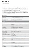 Предварительный просмотр 2 страницы Sony Handycam HDR-CX240 Brochure & Specs