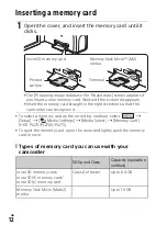 Предварительный просмотр 12 страницы Sony Handycam HDR-CX240 Operating Manual