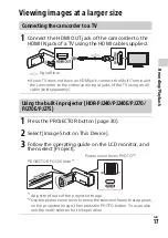 Предварительный просмотр 17 страницы Sony Handycam HDR-CX240 Operating Manual