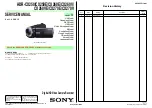 Предварительный просмотр 1 страницы Sony Handycam HDR-CX250 Service Manual