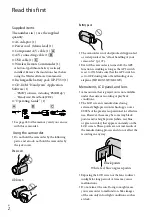 Preview for 2 page of Sony Handycam HDR-CX300 Handbook