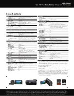 Preview for 2 page of Sony Handycam HDR-CX300 Specifications