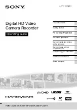 Sony Handycam HDR-CX360E Operating Manual preview