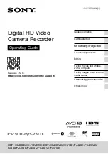 Preview for 1 page of Sony HandyCam HDR-CX400E Instruction & Operation Manual