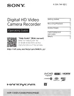 Sony Handycam HDR-CX405 Operating Manual preview