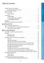 Предварительный просмотр 3 страницы Sony Handycam HDR-CX500E Handbook