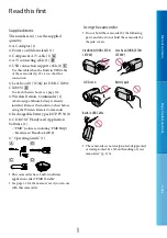 Предварительный просмотр 3 страницы Sony Handycam HDR-CX560 Handbook