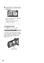 Предварительный просмотр 14 страницы Sony Handycam HDR-CX6EK Handbook