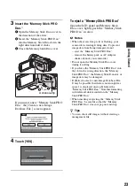 Предварительный просмотр 23 страницы Sony Handycam HDR-CX6EK Handbook