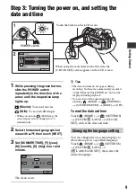 Предварительный просмотр 9 страницы Sony Handycam HDR-CX6EK Operating Manual