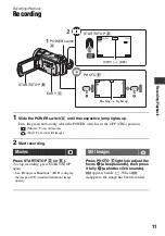 Предварительный просмотр 11 страницы Sony Handycam HDR-CX6EK Operating Manual