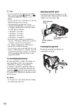 Предварительный просмотр 12 страницы Sony Handycam HDR-CX6EK Operating Manual