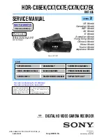 Sony Handycam HDR-CX6EK Service Manual предпросмотр