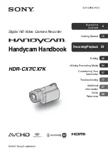 Sony Handycam HDR-CX7 Handbook preview