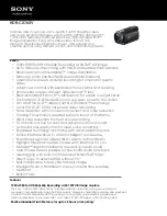 Sony Handycam HDR-CX760V Specifications preview