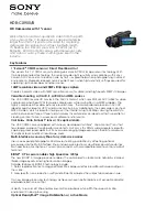 Preview for 1 page of Sony Handycam HDR-CX900 Brochure & Specs