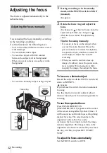 Preview for 32 page of Sony Handycam HDR-FX1 Operating Instructions Manual