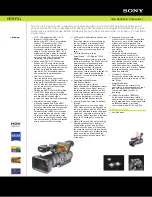 Preview for 1 page of Sony Handycam HDR-FX1 Specifications