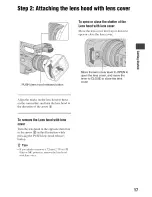 Предварительный просмотр 17 страницы Sony Handycam HDR-FX1000 Operating Manual