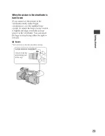 Предварительный просмотр 23 страницы Sony Handycam HDR-FX1000 Operating Manual