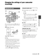 Предварительный просмотр 31 страницы Sony Handycam HDR-FX1000 Operating Manual