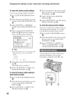 Предварительный просмотр 42 страницы Sony Handycam HDR-FX1000 Operating Manual