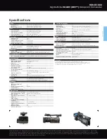 Preview for 2 page of Sony Handycam HDR-FX1000 Specifications