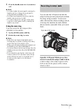 Предварительный просмотр 23 страницы Sony Handycam HDR-FX1E Operating Instructions Manual