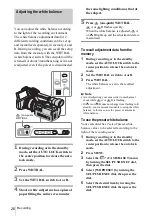 Предварительный просмотр 26 страницы Sony Handycam HDR-FX1E Operating Instructions Manual